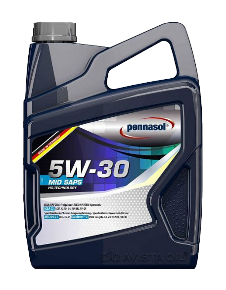 Моторное масло Pennasol Mid Saps 5W-30, 5л